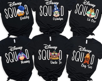 Disney Family Shirts, Family Disney, Disneyworld shirts, Disneyland Shirt, Disney Vacation Shirts, Custom All Characters, Matching Shirts