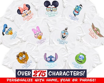 Disney Family Shirts, Personalized Disney Family Sunglass Shirts, Family Disney Character Sunglass Shirts, Custom Disney Family Vacation