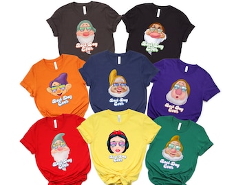 Seven Dwarfs Shirt, Seven Dwarfs Tshirt, 7 Dwarfs Shirts, Custom Disney Family Shirts, Snow White Shirt,Grumpy Doc Dopey Happy Sleepy Sneezy