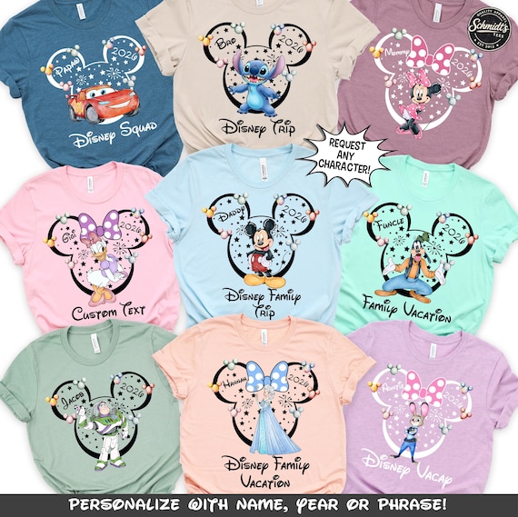 Disney Family Shirts, Custom Characters, Disney Shirts, Disney Matching Shirts 2026, Disney Trip Shirt, Disney World Shirt, Disney Vacation