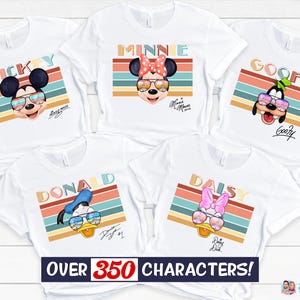 Custom Disney Shirts Family Matching Disney Tees Vacation Disney Trip Shirts Disneyworld Group Disneyland Outfit Personalized Character