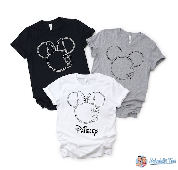 Family Disney Shirt, Family Disneyworld Shirt, Mickey Sketch Shirt, Minnie Women Shirt, Disneyworld Trip Shirt, Disney Couple Shirts
