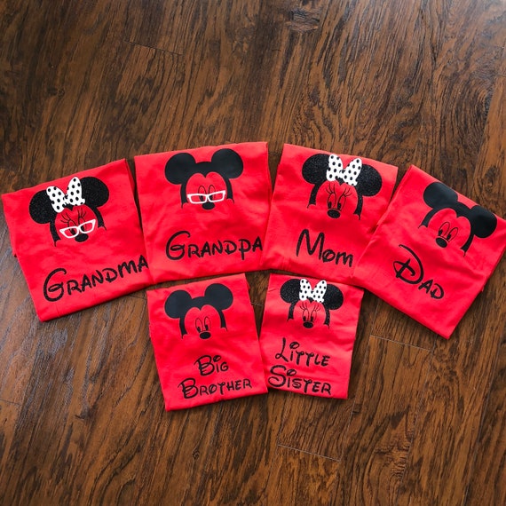 Disney Family Shirts Family Mickey Mouse Shirts Minnie | Etsy