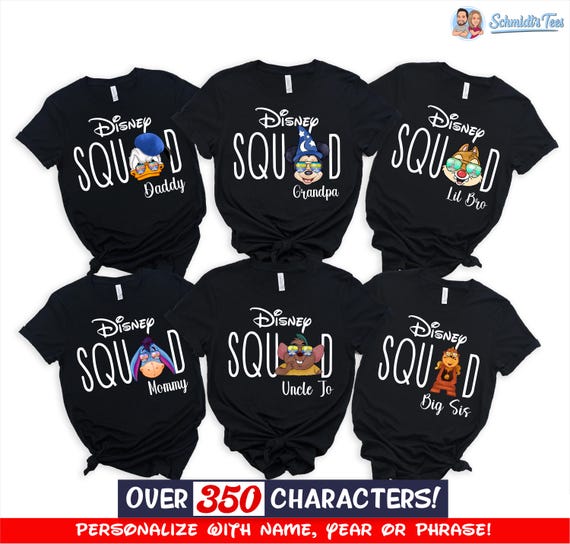 Disneyworld Shirts, Disney Family Shirts, Family Disney, Disneyland Shirt, Disney Vacation Shirts, Custom All Characters, Matching Shirts