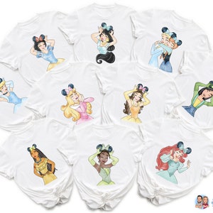 Disney Princess Mouse Ears Shirts, Matching Disneyworld Shirts, Disney Family Vacation, Custom Disney Princess Shirts, Mother Daughter Shirt