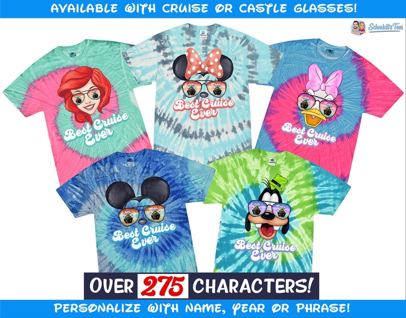 Disney Cruise Shirts, Best Cruise Ever Disney Character Sunglasses Shirt, Disney Cruise Family Shirts, Disney Family Shirts, Vacation, Gigi image 1