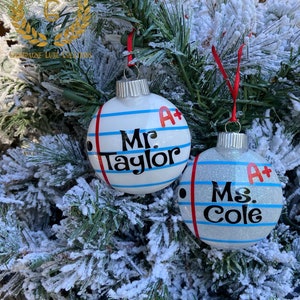 Personalized Teacher Ornament, Gift for Teacher, Teacher Christmas Gift, Personalized Teacher Christmas Ornament, Teacher Appreciation Gift image 1