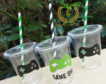 Video Game Party Cups (Set of 12), Gaming Party Cups, Video Game Party Favor Cups, Birthday Party Cups, Party Cups, Video Game Party