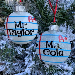 Personalized Teacher Ornament, Gift for Teacher, Teacher Christmas Gift, Personalized Teacher Christmas Ornament, Teacher Appreciation Gift image 2