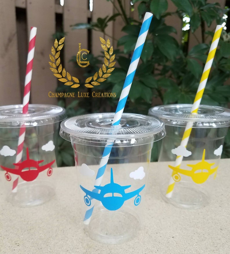 Airplane Party Cups Plane Party Favor Cups set of 12 Plane - Etsy