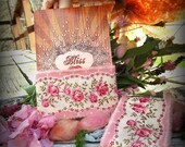 Ribbons, Handmade, Floral, Per 72 quot , Craft Supplies, Sewing, Quilting, Shabby Chic, Junk Journals, Shabby Pink DIY