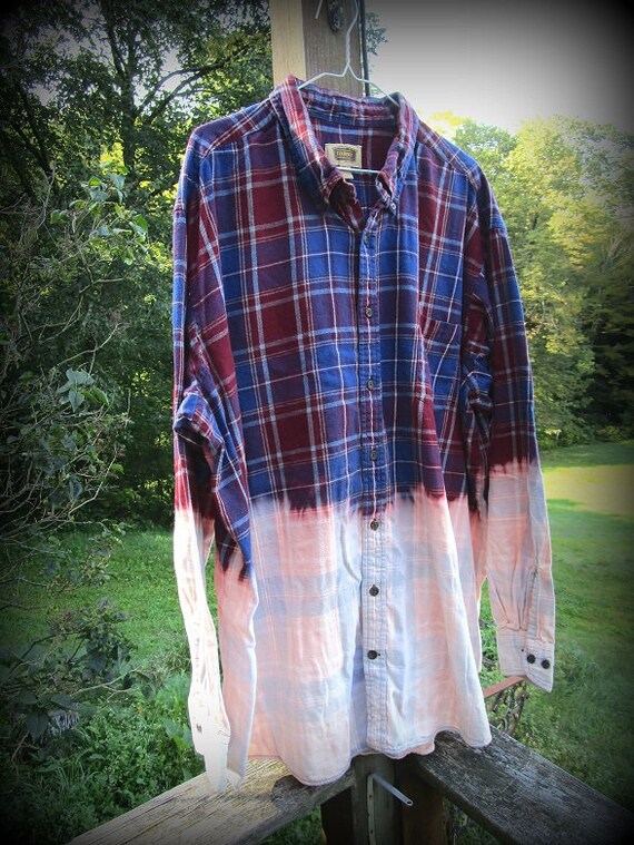 Vintage Distressed Flannel Flannel Jacket Men's | Etsy