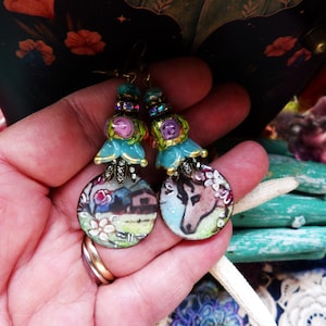 Earrings, Boutique, Horse, Meadows, Woodlands, Handmade, Gift Ideas, Horse Jewelry