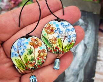 Earrings, Handmade, Wildflowers