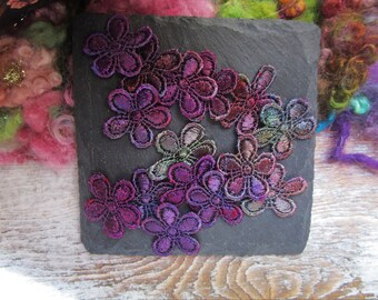 Flowers, Appliques, Set of 15,  Embellishments, Bohemian Decor, Craft Supplies, Destash, DIY