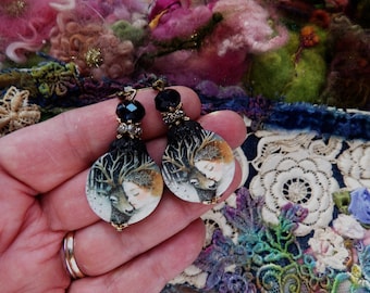 Earrings, Deer, Love, Handmade, Focal Bead, Whimsical, Woodland, Free Spirit