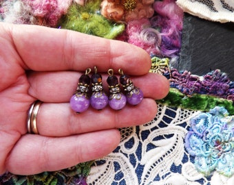 Beads, Set of 4, Charms, Handmade, Craft Supplies, DIY, Jewelry Supplies