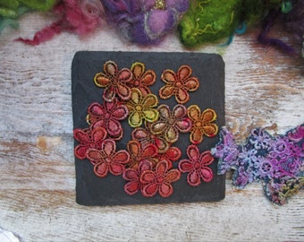 Flowers, Appliques, Set of 15,  Embellishments, Bohemian Decor, Craft Supplies, Destash, DIY