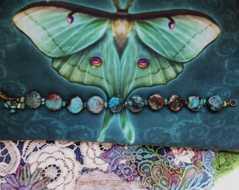 Bracelet, Genuine Turquoise Beads, Handmade, Rustic, Gift for Her