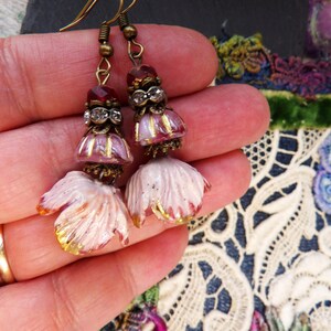 Earrings, Handmade, Shabby Pink, One of a Kind, Gift Ideas