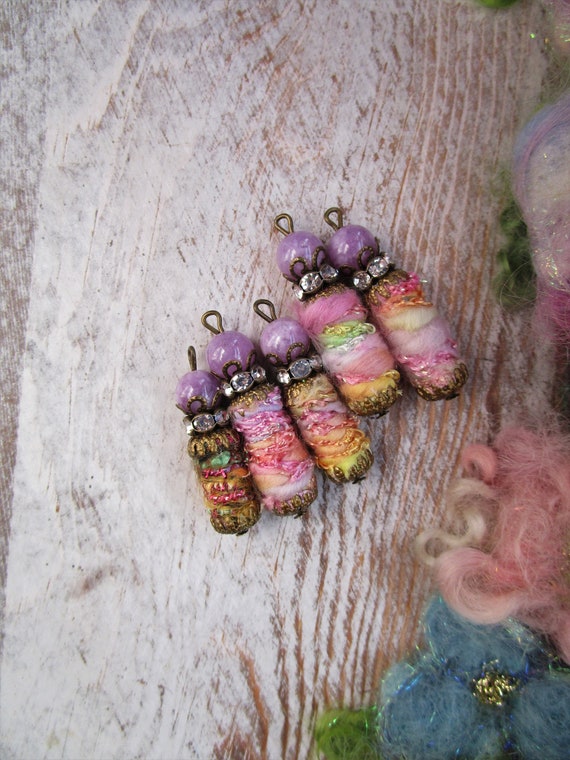 Beads Charms Set of 5 Multi Colors Handmade Bohemian Etsy