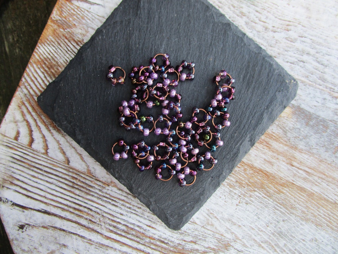 Beads Set of 30 Beaded Jump Rings Handmade Craft Supplies Etsy