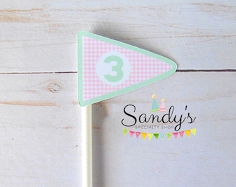 Golf Cupcake Toppers, Hole in One Cupcake Toppers, Golf Cupcake Picks, Golf Party, Golf Par-Tee, Golf Theme, Pink Golf Flag, Sets of 12