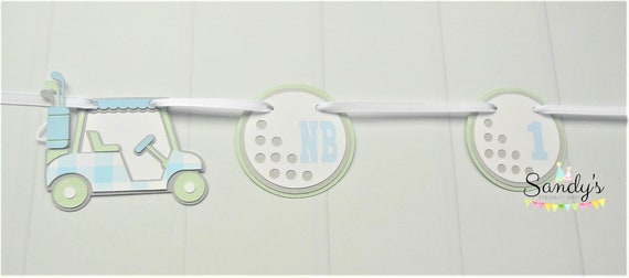 Golf Photo Banner, First Year Photo Banner, 1st Year Photo Banner, Milestone Banner, Newborn to 1 Year, Golf Cart, Hole In One Il_570xn