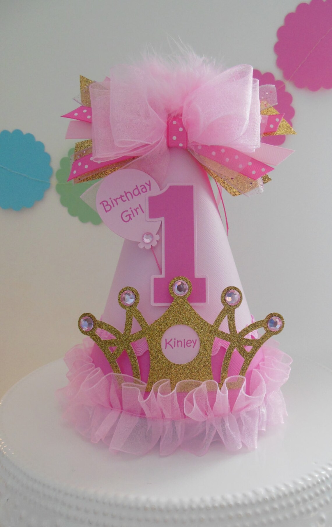 Princess Party Hat Princess Birthday Hat Princess Crown Etsy