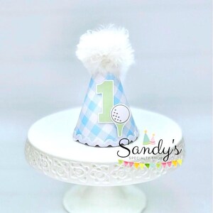 Golf Mini Party Hat, Golf Mini Birthday Hat, Golf Tee Mini Party Hat, Hole In One, Mini Sized, Golf Theme, Small Par-Tee Hat
