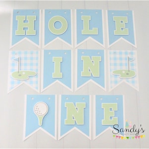 Golf Hole in One Banner, Hole in One Banner, Golf Party, Golf Par-tee, Hole in One Party, Birthday Banner