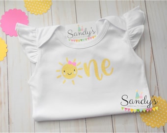 Sunshine First Birthday Bodysuit, Sunshine Birthday Shirt, One Shirt, Two Shirt, Sunshine Shirt, You Are My Sunshine, Yellow Glitter