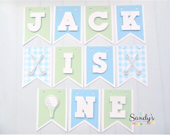Golf Name Banner, Golf Birthday Banner, Golf Party, Golf Par-Tee, Hole in One, Personalized