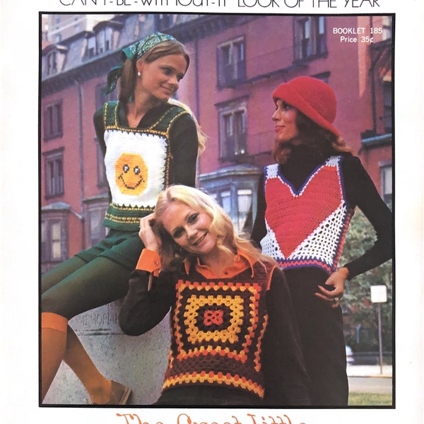 1970s Crochet Tank Top PDF Pattern | Vintage 1970s Skimps Pattern | Granny Square Crochet Vest Digital Pattern | Hippie Clothes DIY