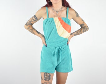 Terry cloth romper shorts Clearance
