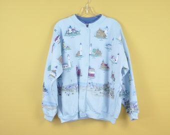 lighthouse sweatshirt cardigan