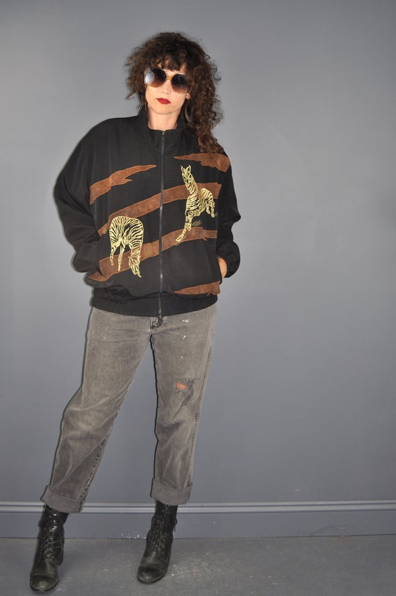 Zebra Windbreaker / Etsy