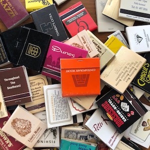Vintage Matches | Bag of 10 | Cool Vintage Matchbooks | Mystery Matchbook | Travel Souvenirs | Collectable Matches | Random Match Bundle