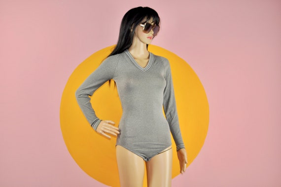 70s Long Sleeve Bodysuit S - image 1