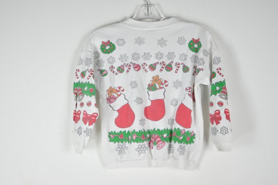 80s 90s Kids Christmas Sweatshirt - Small | Kids … - image 4