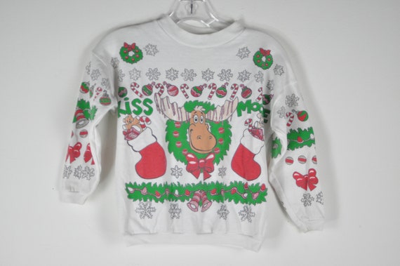 80s 90s Kids Christmas Sweatshirt - Small | Kids … - image 1