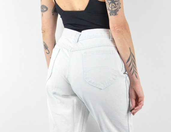 80s Bleached Chic Jeans - Small to Medium | High … - image 6