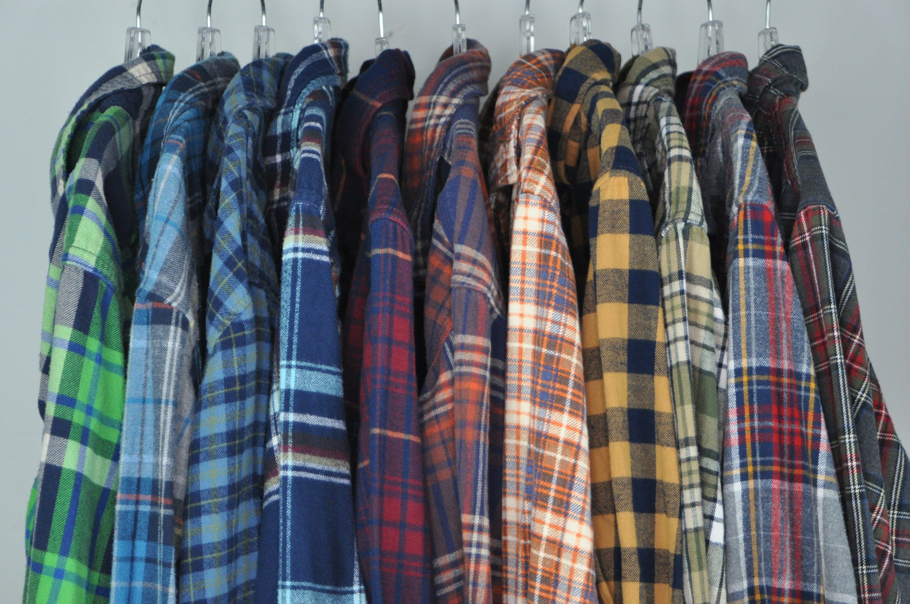 Vintage Grunge Green, Blue and Peach Flannel Size XL – Franklin