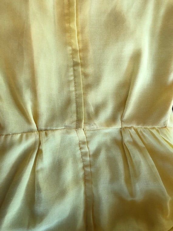 70s Yellow Prairie Dress S - image 9