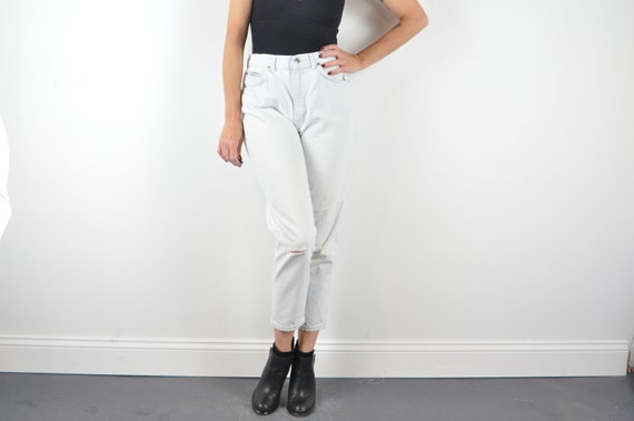 80s Bleached Chic Jeans - Small to Medium | High … - image 5