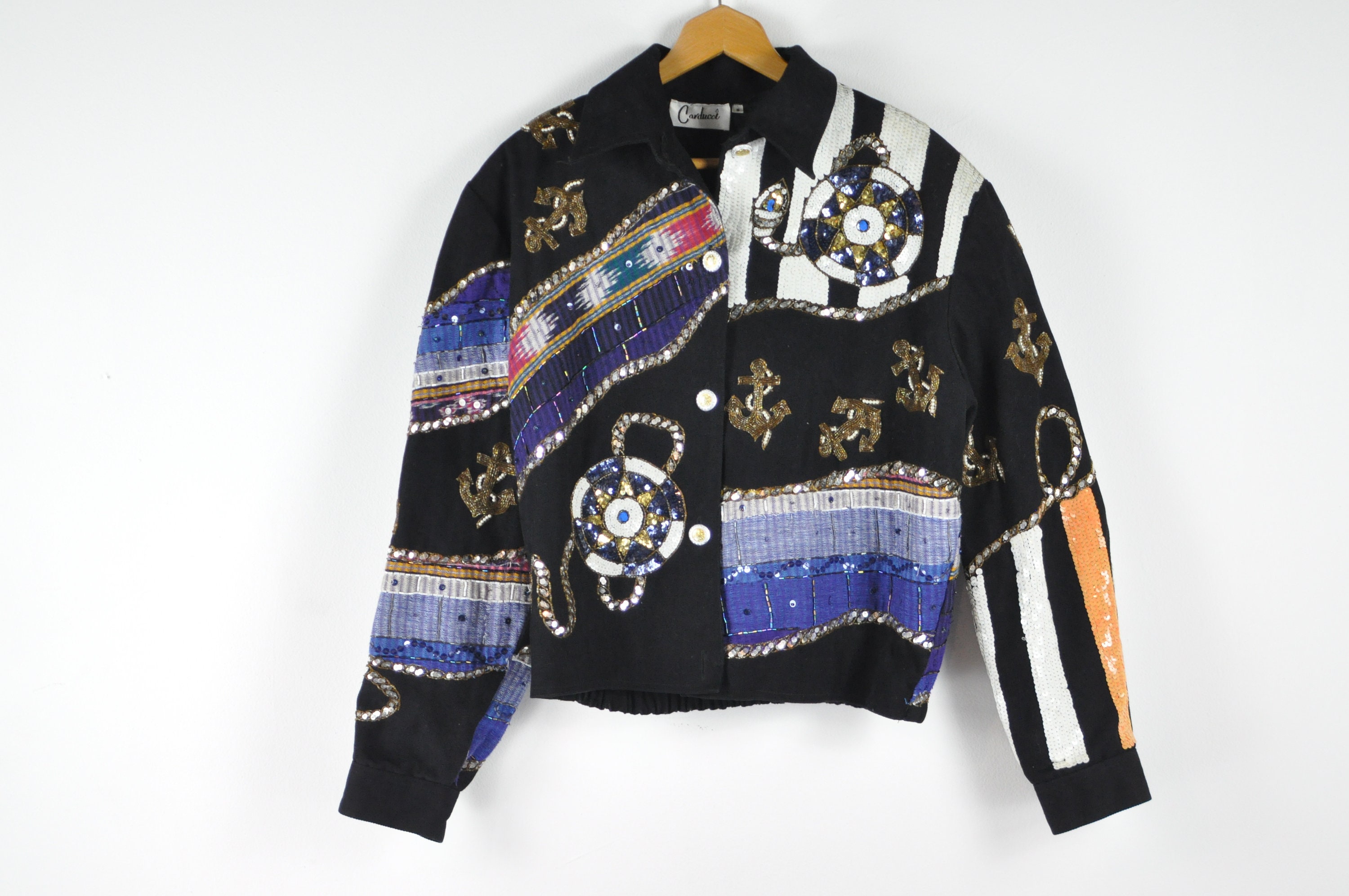 Spiked Denim Jacket - Etsy