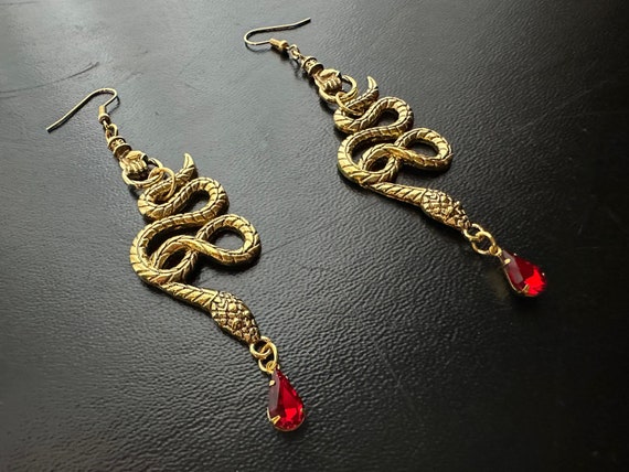 Large snake best sale earrings