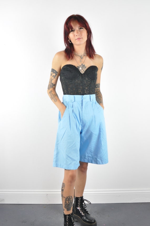 80s Blue High Rise Shorts - XSmall | Vintage Sky … - image 1