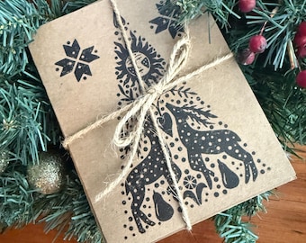Winter Solstice Cards Yule Cards Solstice Cards Winter Pagan Holiday Cards Christmas Cards With Deer Illustrated Greeting Cards Envelopes