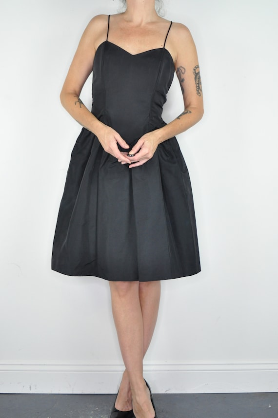 SALE - 90s Little Black Prom Dress - Small | Blac… - image 4